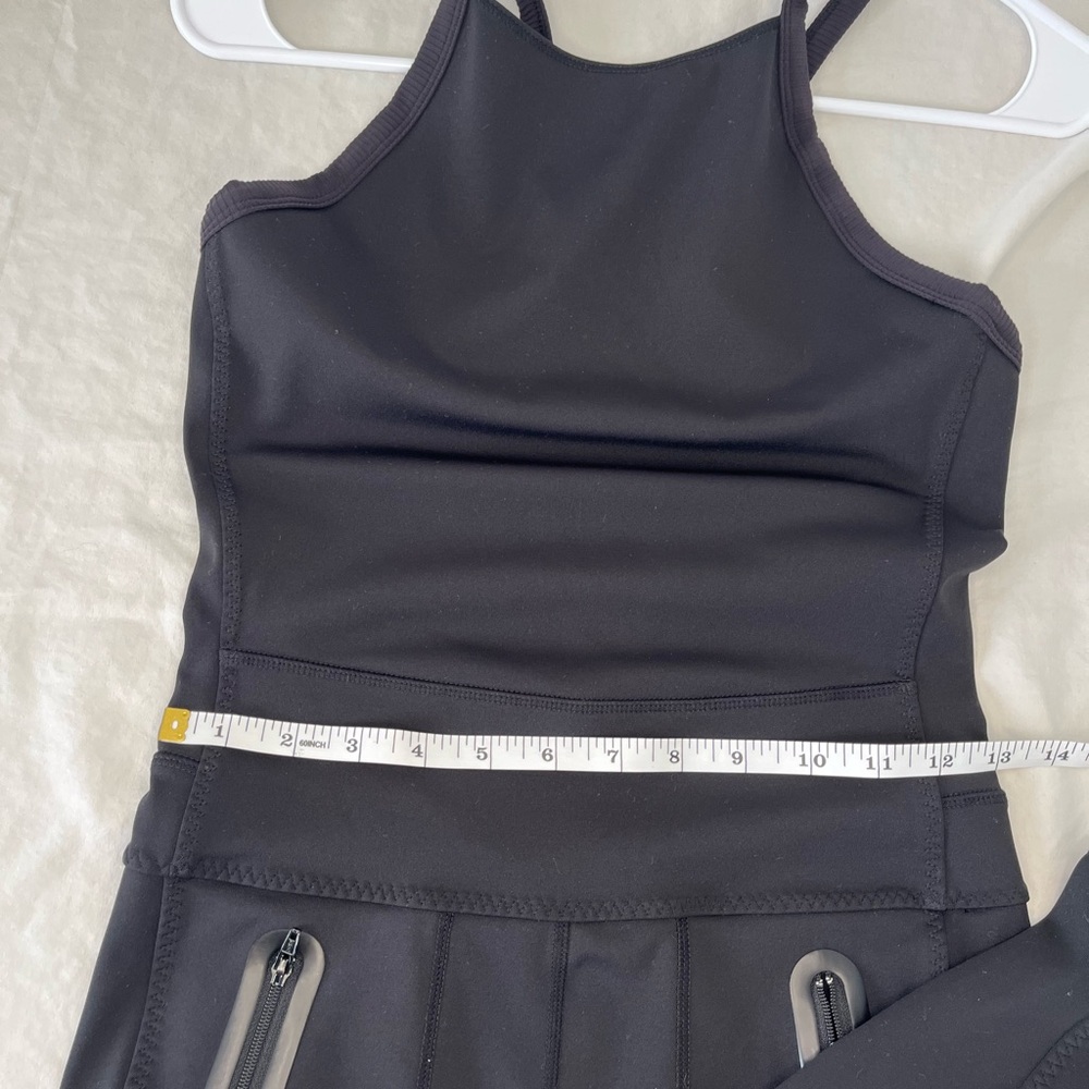 Free People Movement Black One‑piece Jumpsuit racer back, halter top woman’s xsm - Picture 7 of 8